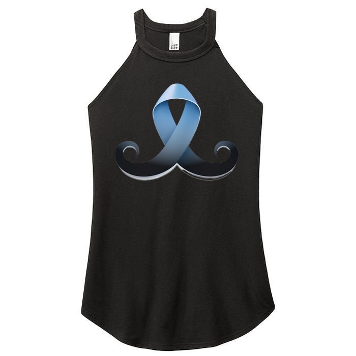 Prostate Awareness Ribbon Mustache Women's Perfect Tri Rocker Tank