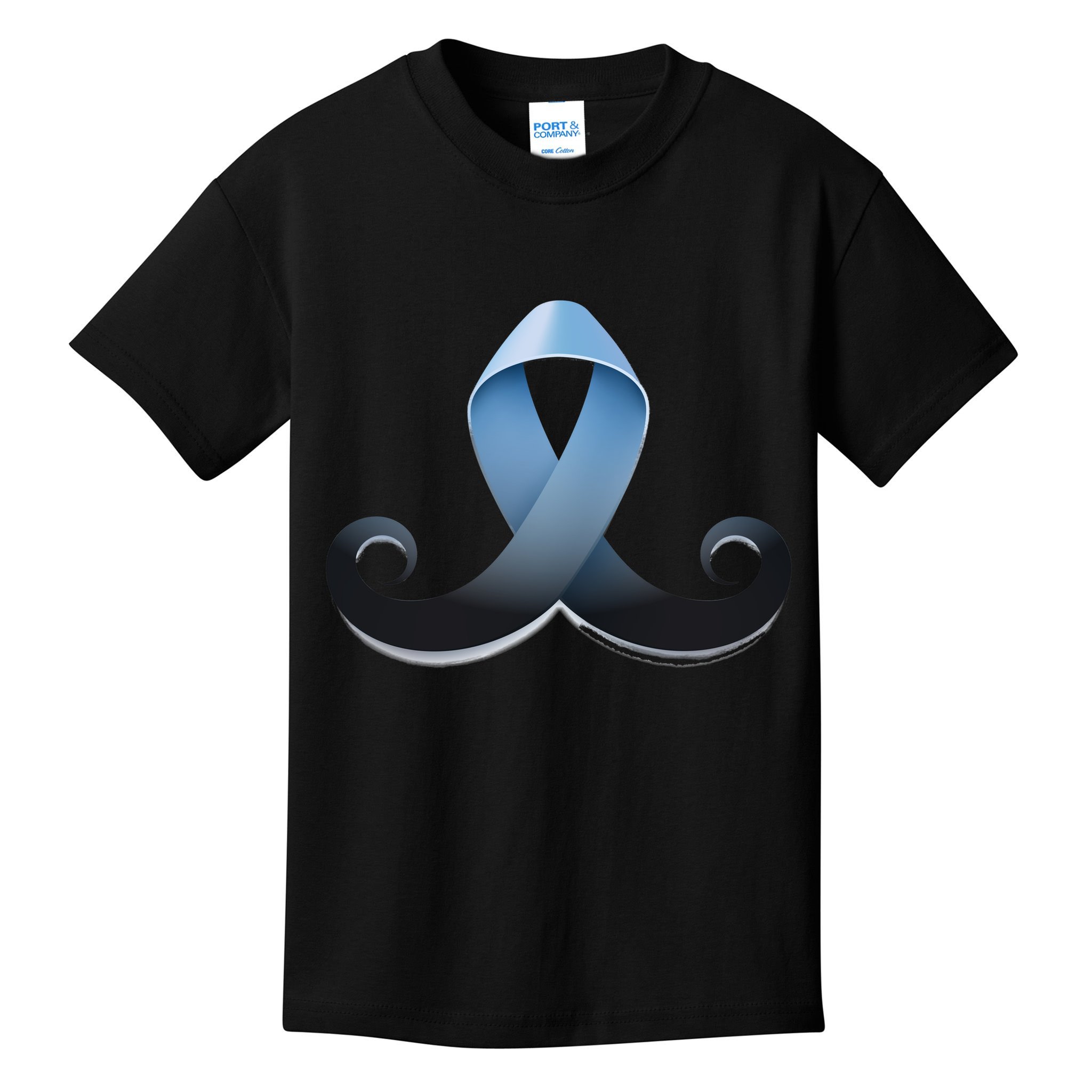 Prostate Awareness Ribbon Mustache Kids T-Shirt