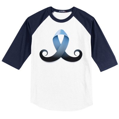 Prostate Awareness Ribbon Mustache Baseball Sleeve Shirt