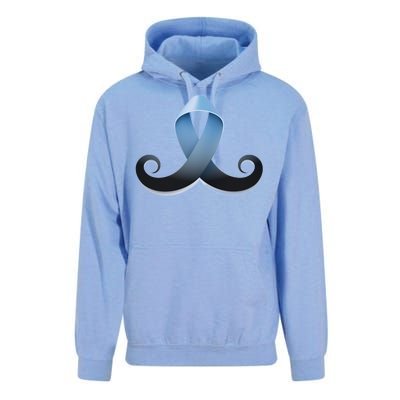 Prostate Awareness Ribbon Mustache Unisex Surf Hoodie