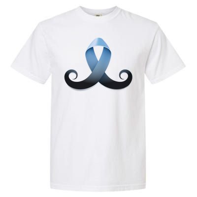 Prostate Awareness Ribbon Mustache Garment-Dyed Heavyweight T-Shirt