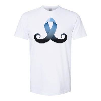 Prostate Awareness Ribbon Mustache Softstyle CVC T-Shirt