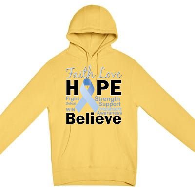 Prostate Cancer Awareness Faith Hope Premium Pullover Hoodie