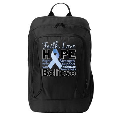 Prostate Cancer Awareness Faith Hope City Backpack