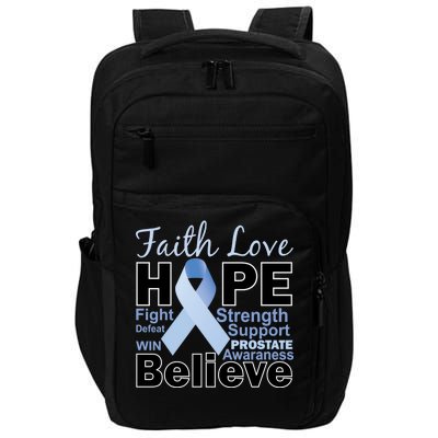 Prostate Cancer Awareness Faith Hope Impact Tech Backpack