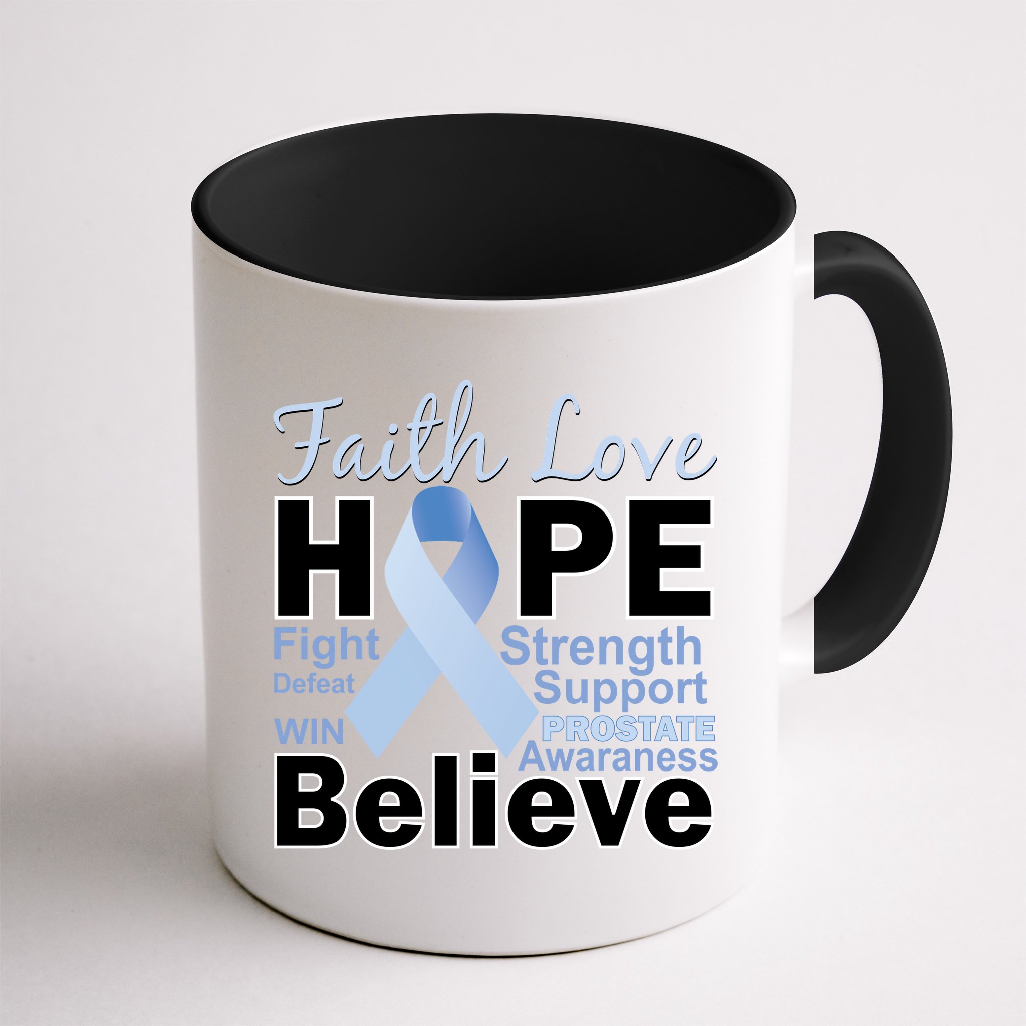 Prostate Cancer Awareness Faith Hope Mug