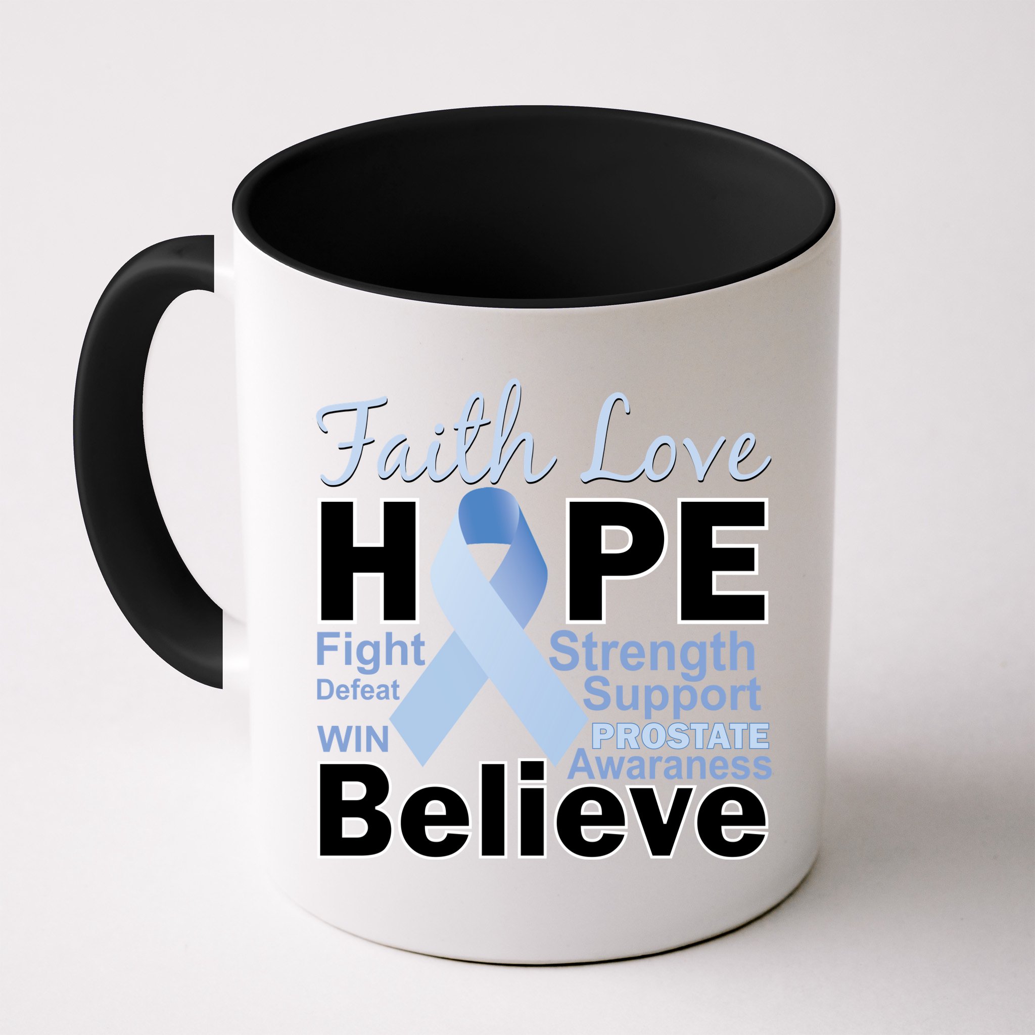 Prostate Cancer Awareness Faith Hope Mug