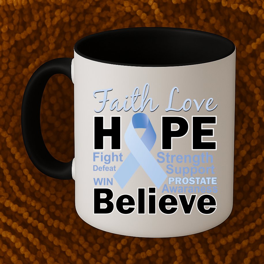 Prostate Cancer Awareness Faith Hope Mug