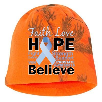 Prostate Cancer Awareness Faith Hope Kati - Camo Knit Beanie