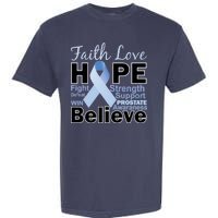 Prostate Cancer Awareness Faith Hope Garment-Dyed Heavyweight T-Shirt