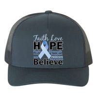 Prostate Cancer Awareness Faith Hope Yupoong Adult 5-Panel Trucker Hat