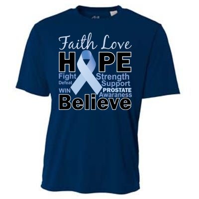 Prostate Cancer Awareness Faith Hope Cooling Performance Crew T-Shirt