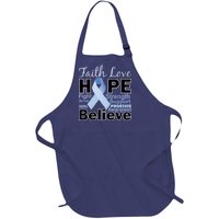 Prostate Cancer Awareness Faith Hope Full-Length Apron With Pockets