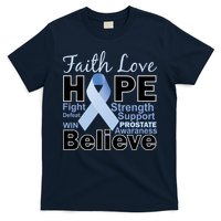 Prostate Cancer Awareness Faith Hope T-Shirt