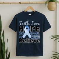 Prostate Cancer Awareness Faith Hope T-Shirt