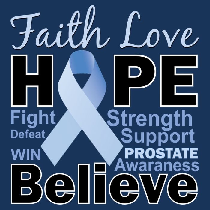 Prostate Cancer Awareness Faith Hope T-Shirt