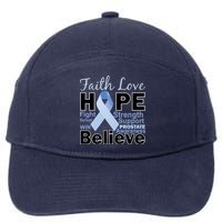 Prostate Cancer Awareness Faith Hope 7-Panel Snapback Hat