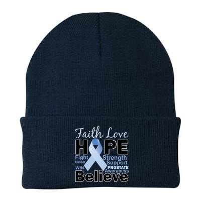 Prostate Cancer Awareness Faith Hope Knit Cap Winter Beanie