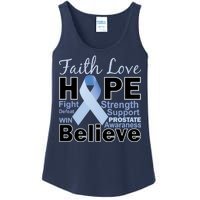 Prostate Cancer Awareness Faith Hope Ladies Essential Tank