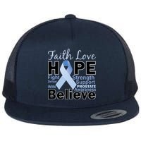 Prostate Cancer Awareness Faith Hope Flat Bill Trucker Hat