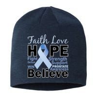 Prostate Cancer Awareness Faith Hope Sustainable Beanie