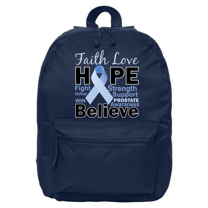 Prostate Cancer Awareness Faith Hope 16 in Basic Backpack