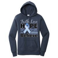 Prostate Cancer Awareness Faith Hope Women's Pullover Hoodie