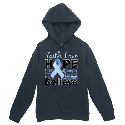 Prostate Cancer Awareness Faith Hope Urban Pullover Hoodie