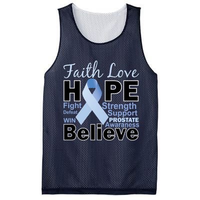 Prostate Cancer Awareness Faith Hope Mesh Reversible Basketball Jersey Tank