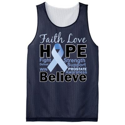 Prostate Cancer Awareness Faith Hope Mesh Reversible Basketball Jersey Tank