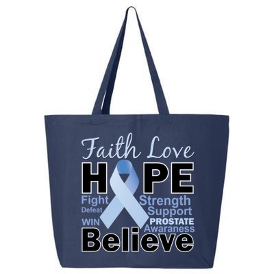 Prostate Cancer Awareness Faith Hope 25L Jumbo Tote