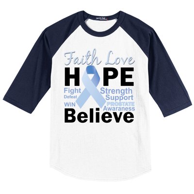 Prostate Cancer Awareness Faith Hope Baseball Sleeve Shirt