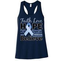 Prostate Cancer Awareness Faith Hope Women's Racerback Tank