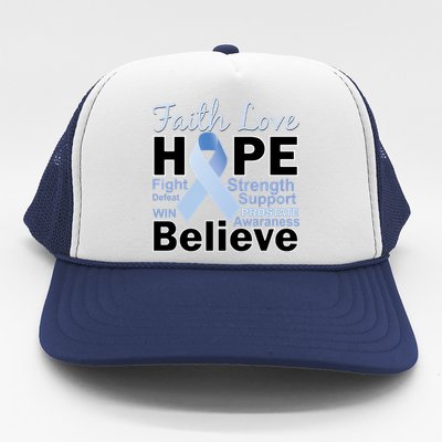 Prostate Cancer Awareness Faith Hope Trucker Hat