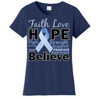 Prostate Cancer Awareness Faith Hope Women's T-Shirt