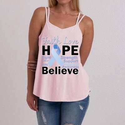 Prostate Cancer Awareness Faith Hope Women's Strappy Tank