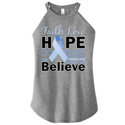 Prostate Cancer Awareness Faith Hope Women's Perfect Tri Rocker Tank