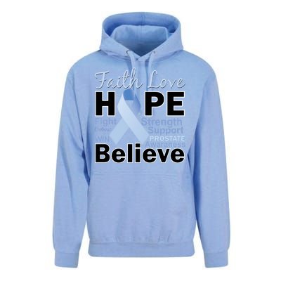 Prostate Cancer Awareness Faith Hope Unisex Surf Hoodie