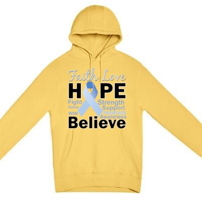 Prostate Cancer Awareness Faith Love Hope Premium Pullover Hoodie