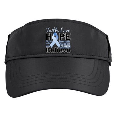 Prostate Cancer Awareness Faith Love Hope Adult Drive Performance Visor