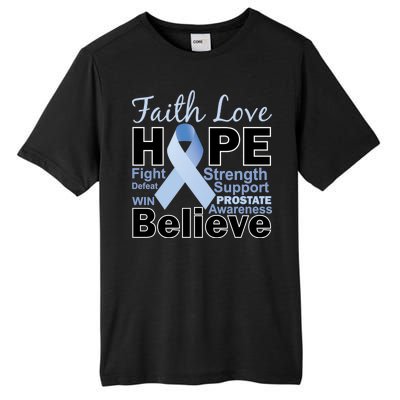 Prostate Cancer Awareness Faith Love Hope Tall Fusion ChromaSoft Performance T-Shirt