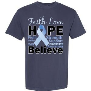 Prostate Cancer Awareness Faith Love Hope Garment-Dyed Heavyweight T-Shirt