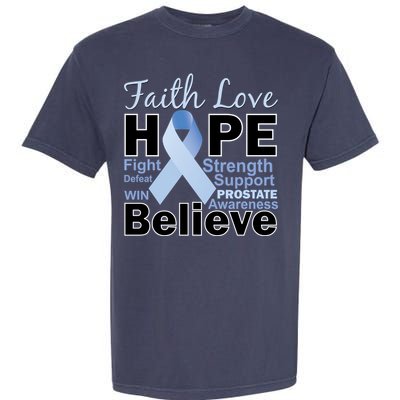 Prostate Cancer Awareness Faith Love Hope Garment-Dyed Heavyweight T-Shirt