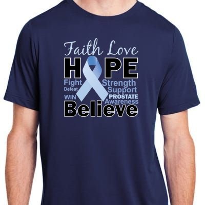 Prostate Cancer Awareness Faith Love Hope Adult ChromaSoft Performance T-Shirt