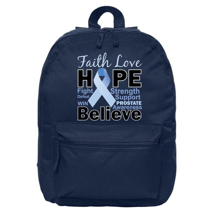 Prostate Cancer Awareness Faith Love Hope 16 in Basic Backpack