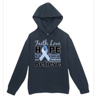 Prostate Cancer Awareness Faith Love Hope Urban Pullover Hoodie