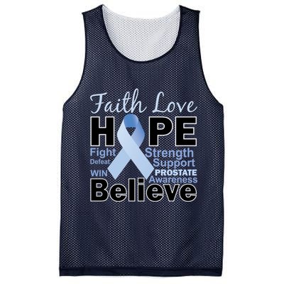Prostate Cancer Awareness Faith Love Hope Mesh Reversible Basketball Jersey Tank