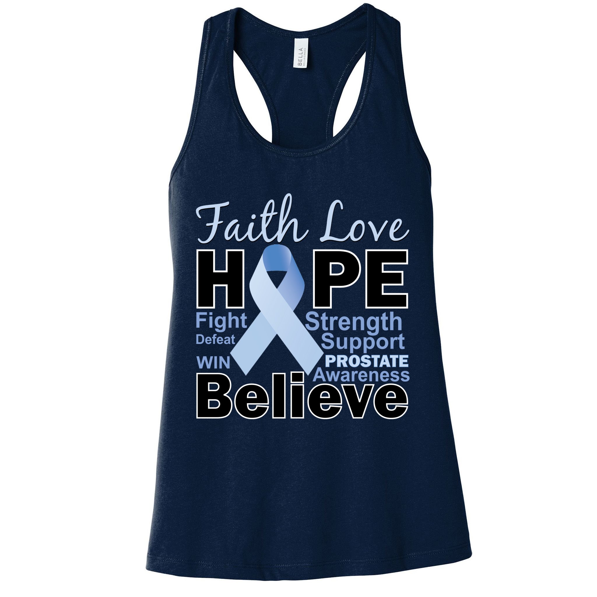 Prostate Cancer Awareness Faith Love Hope Womens Tank Top