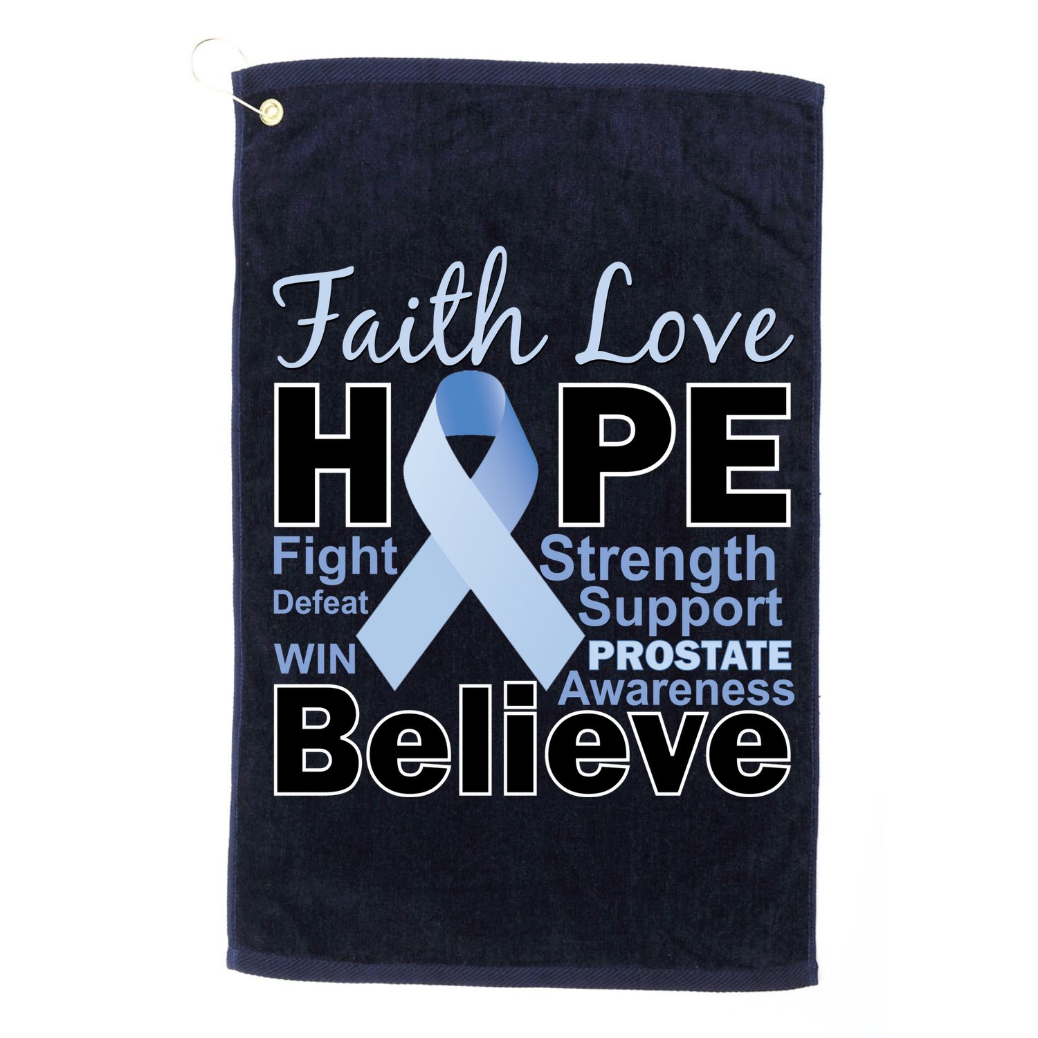 Prostate Cancer Awareness Faith Love Hope Golf Towel