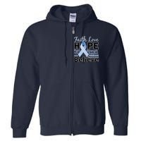 Prostate Cancer Awareness Faith Love Hope Full Zip Hoodie